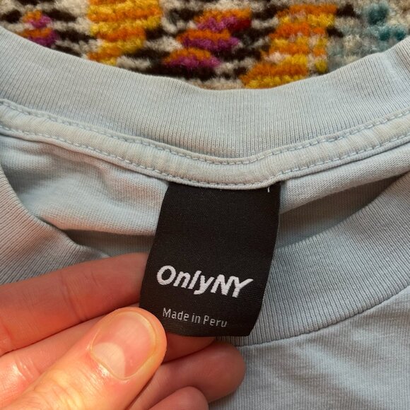 ONLY NY X MTA SLEEVELESS TEE (SIZE L) LIGHT BLUE - Picture 4 of 5